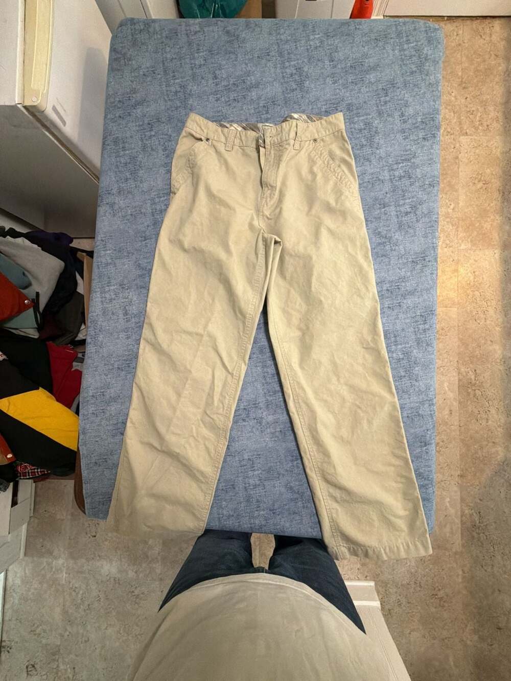 Horny Toad Canvas Pants Size 34 Beige Cotton Stretch Utility Chinos